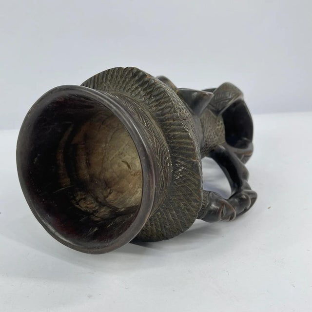 Dark Gray Early 20th Century Kuba Figural Cup For Sale - Image 8 of 9