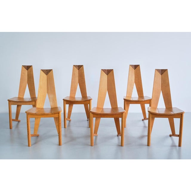 Dining Chairs in Beech by Søren Nissen & Ebbe Gehl for Seltz, France, 1980s, Set of 6 For Sale - Image 17 of 17