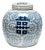 Chinese Blue and White Double Happiness Spice Jar For Sale