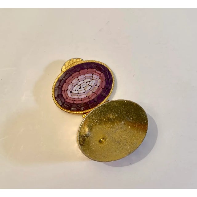 1970s Vintage Italian Micro Mosaic Trinket Box For Sale - Image 4 of 8