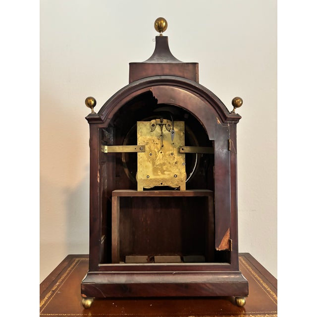Wood Early 19th Century English William IV Mantel Clock For Sale - Image 7 of 8