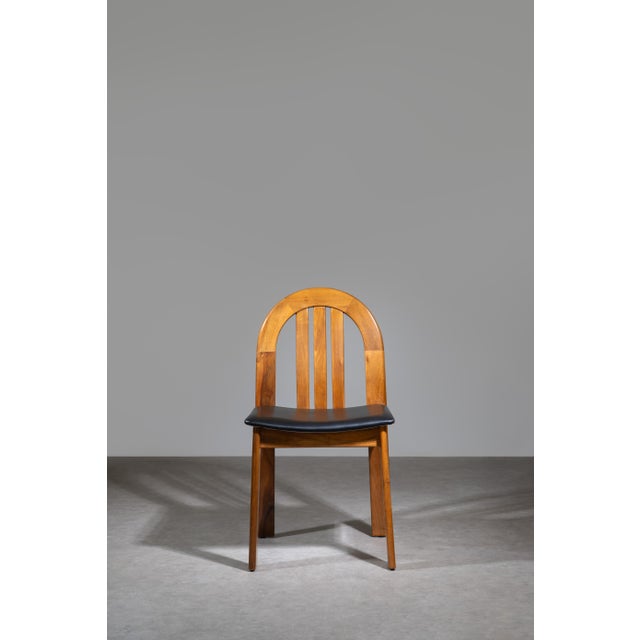 Superstudio six chairs from the Sistemi Domenica series, made in Italy in 1960s. Elegant solid wood chairs with a...