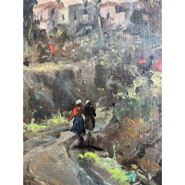 Leopoldo Galeota, Paysage animé, Oil on Canvas, Framed For Sale - Image 7 of 12