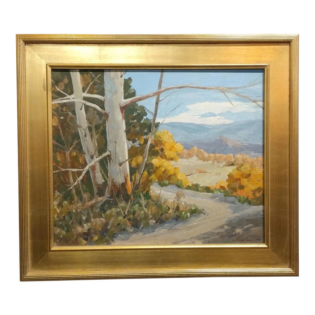 Victor Matson "Sycamore Trees" California Plein Air Landscape Oil Painting For Sale
