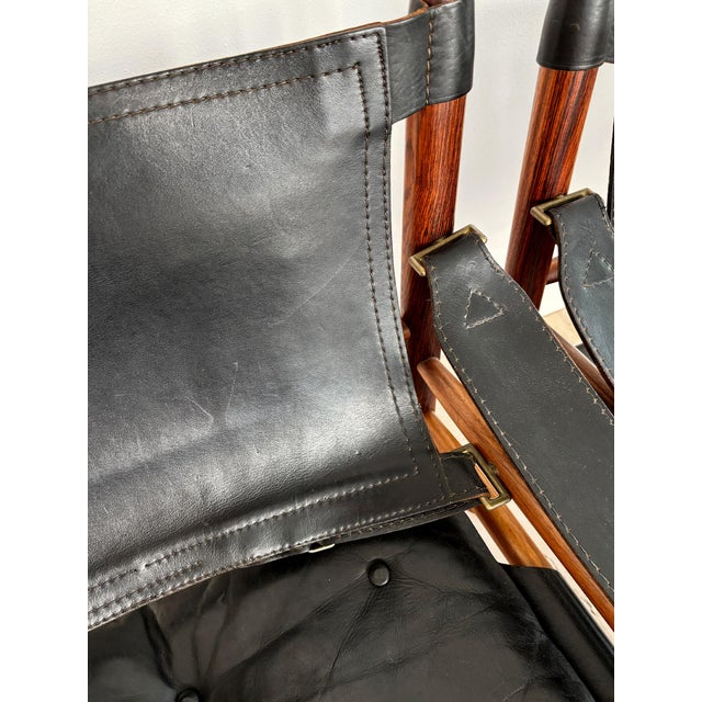 Scandinavian Armchairs in Black Leather and Wood by Arne Norell, Sweden, 1960s, Set of 2 For Sale - Image 16 of 18
