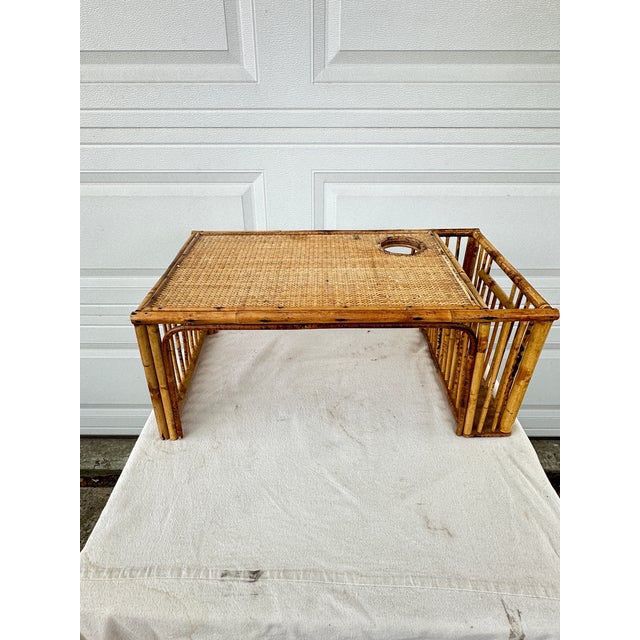 Vintage Bamboo Breakfast Tray For Sale - Image 9 of 11