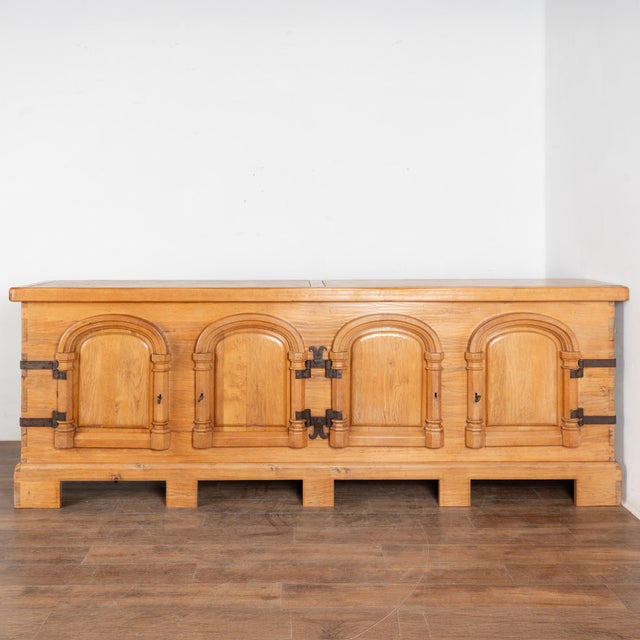 French 20th Century Large French Oak Sideboard Serving Buffet Store Counter or Bar For Sale - Image 3 of 11