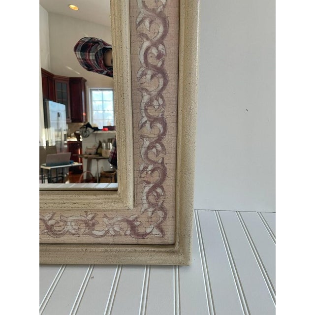 1990s Large 1990s Bombay Company Neoclassical Urn Trumeau Mirror Hand Painted Gold Leaf For Sale - Image 5 of 9