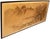 Vintage Japanese 4-panl painted Byobu (folding screen) depicts Landscape with Mountains, waterfall, pine trees, houses and...