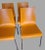 Late 20th Century Vintage Set of 6 Dining Room Stackable Mid-Century Modern Orange Plywood Formica Chairs For Sale - Image 4 of 11