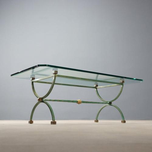 Silver Lacquered Metal Center Table For Sale - Image 8 of 9