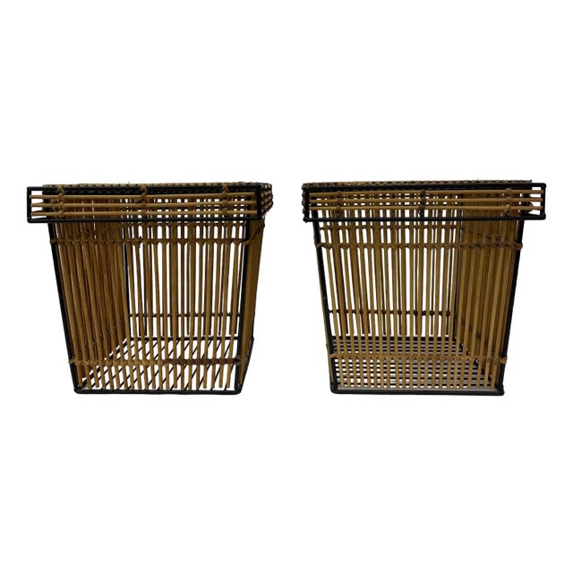 Storage Baskets by Dirk van Sliedregt for Rohé, Netherlands, 1960s, Set of 2 For Sale