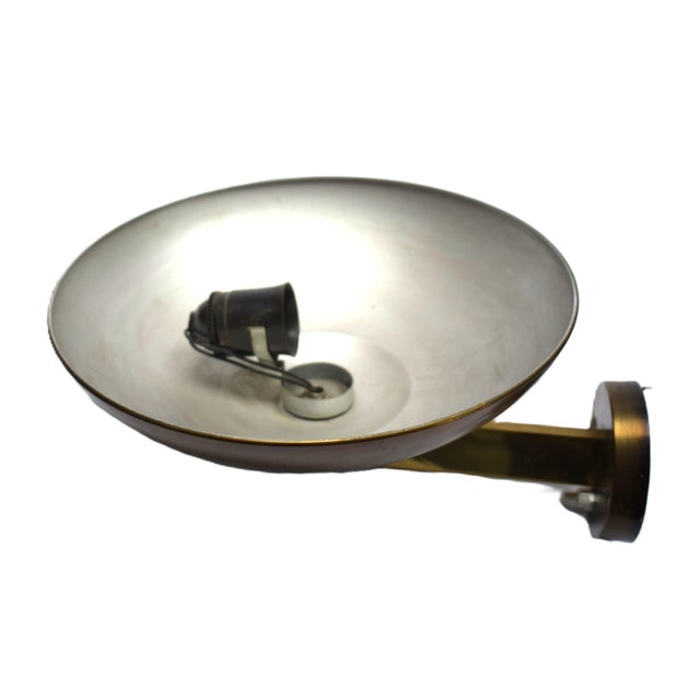 Vintage Art Deco Bauhaus Wall Lamps in Brass, 1930s, Set of 2 For Sale - Image 4 of 10