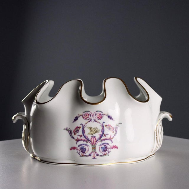 Glass Cooler attributed to Richard Ginori for Doccia Manufacture For Sale - Image 6 of 9