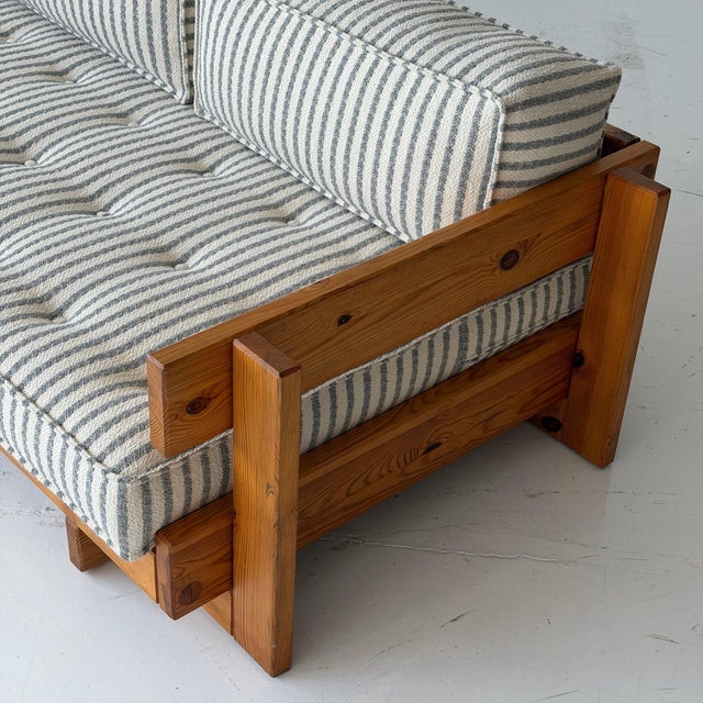 1970s 1970s Swedish Pine Daybed Sofa Attributed to Yngve Ekström for Swedese For Sale - Image 5 of 10