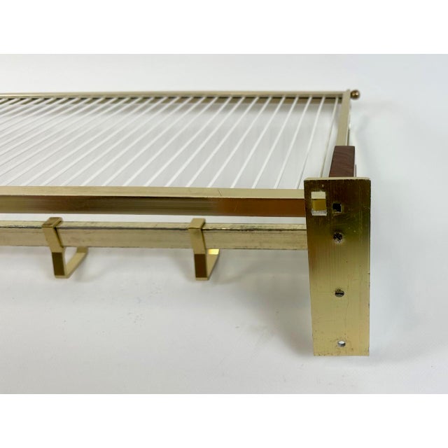 Mid-Century Teak and Brass Plated Coat Rack, 1960s For Sale - Image 11 of 17