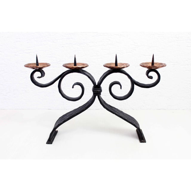 Large Iron Candleholder, 1950s For Sale - Image 9 of 11