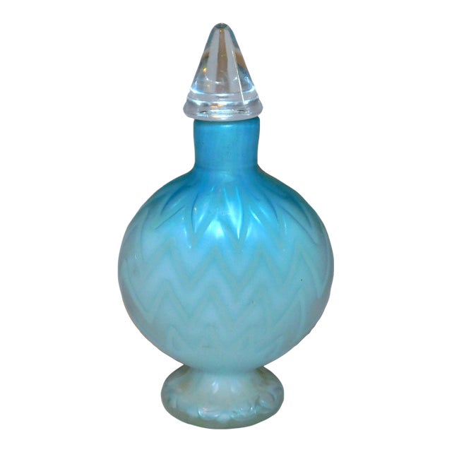 Late 19th Century Satin Glass Perfume Bottle For Sale