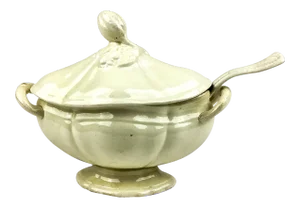 Vintage Victorian 3 Piece Porcelain Gravy Boat Set