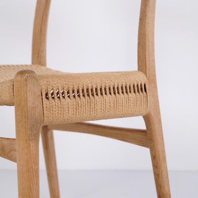 CH23 Oak Dining Chairs with Woven Seats by Hans J. Wegner for Carl Hansen & Søn, 1960s, Set of 4 For Sale - Image 6 of 12