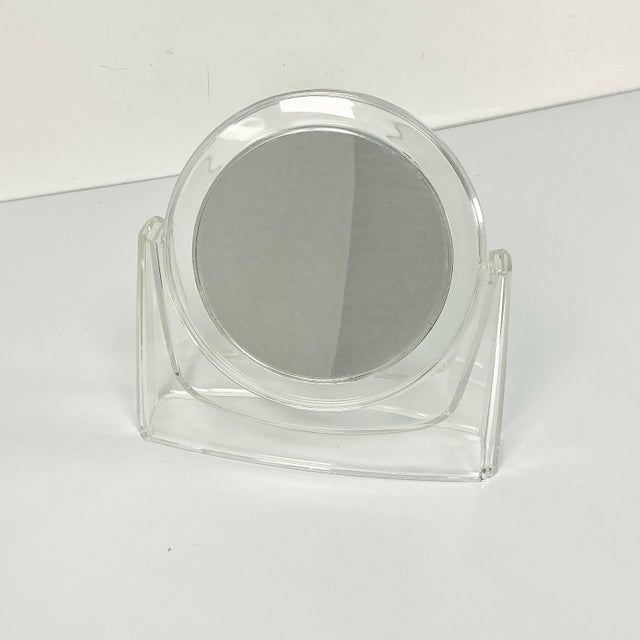 1970s Vintage Lucite Tabletop Flip Makeup Mirror, Charles Hollis Jones Attributed For Sale - Image 10 of 18