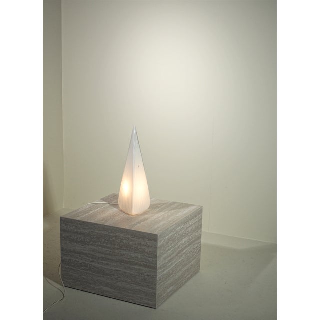 Mid-Century Modern Vetri Murano Striped Pyramidal Lamp by Lino Tagliapietra for Effetre International, Italy, 1970s For Sale - Image 3 of 10