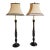 Twisted Tall Buffet Painted Brass Lamps-a Pair For Sale