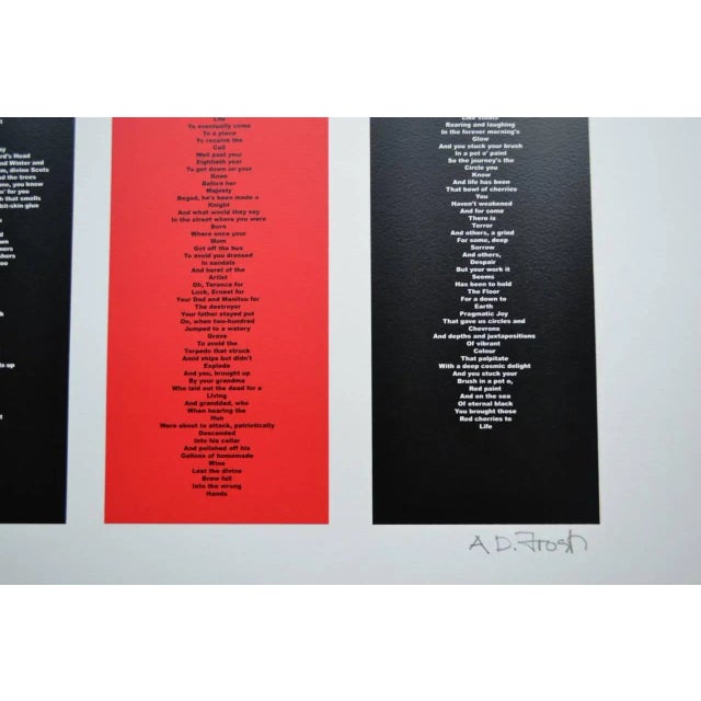 Contemporary Adrian Frost "A Tribute To Sir Terry Frost" Contemporary Print 2003 For Sale - Image 3 of 4