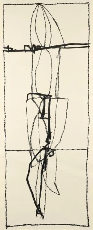 Large Roberto Juarez 1987 Minimalist Still Life Lithograph of Driving Platform, Nail Section, Tea Bowl