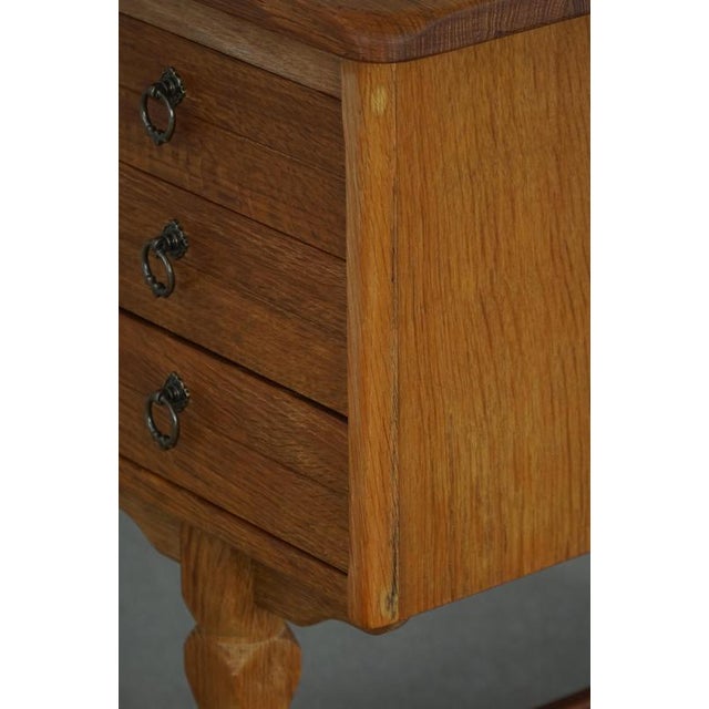 Mid-Century Modern Danish Freestanding Desk in Oak attributed to Henning Kjærnulf, 1950s For Sale - Image 15 of 18