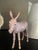 Herend hand painted porcelain donkey figure accented with a fishnet pattern and 24k gold painted hooves, made in Hungry in...