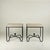 Pair of Tall Iron and Travertine 'Entretoise' Side Tables by Design Frères For Sale In Los Angeles - Image 6 of 7