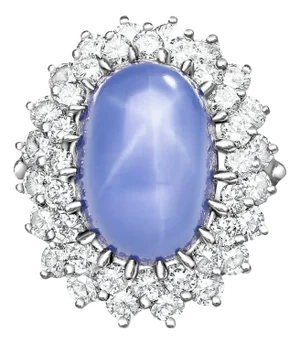 Mid 20th Century 16.30 Carat No Heat Lavender Blue Star-Sapphire in Platinum and 18k Ring Size 4
