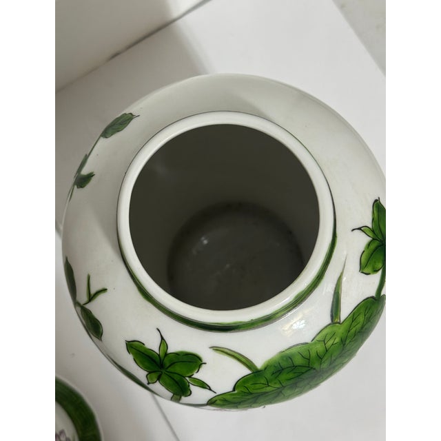Mid 20th Century Mid 20th Century Andrea by Sadek Floral Hand Painted Ginger Jar For Sale - Image 5 of 8