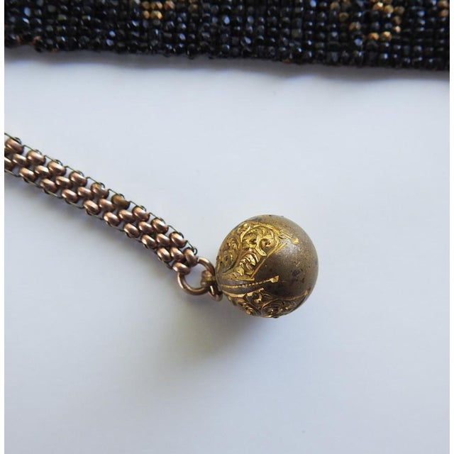 Art Nouveau Early 20th Century Beaded Fleur De Lis Fob or Bookmark For Sale - Image 3 of 5