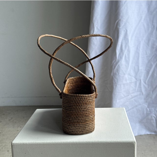Small Oval Basket with Long Handles For Sale - Image 6 of 18