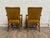 Vintage Art Deco MCM Style Yellow Upholstered Walnut Armchairs - Pair For Sale - Image 10 of 10
