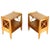Vintage 1950s Jacqurs Adnet Oak Night Stands - a Pair For Sale
