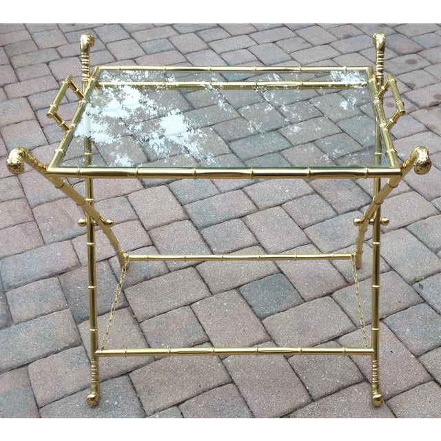 Brass Folding XLeg Tray Table Chairish