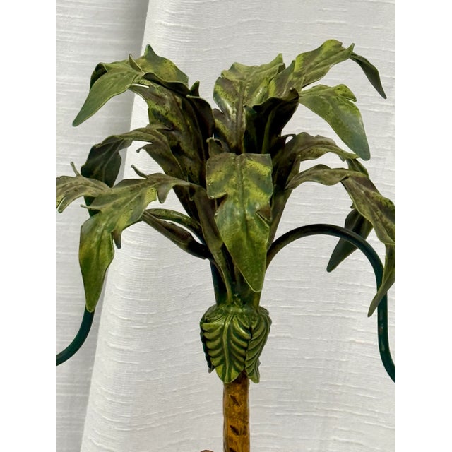 Vintage Petite Choses Monkey and Palm Tree Double Candlestick Holder Candelabra For Sale In Mobile - Image 6 of 8