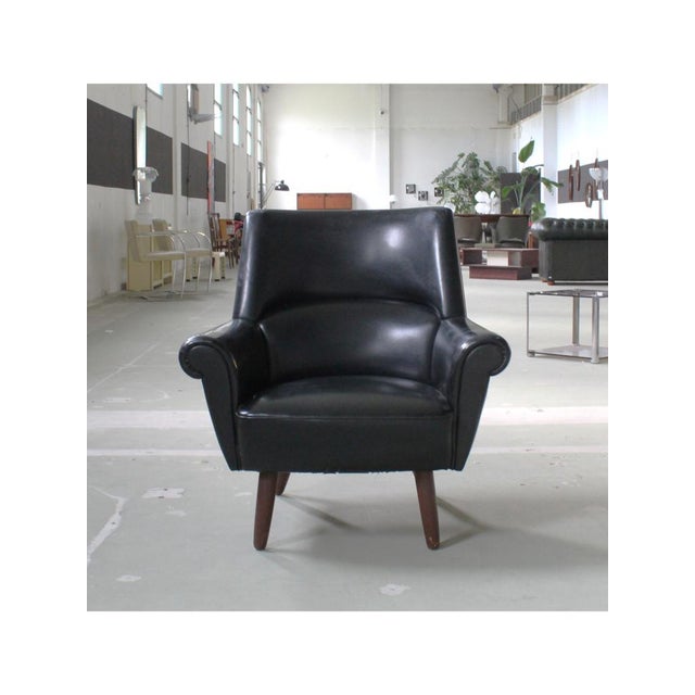 Vintage Black Armchair, 1960s For Sale - Image 10 of 10