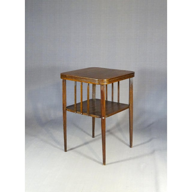 Brown Vintage Coffee Table by Gustav Siegel for Gebrüder Thonet, 1905 For Sale - Image 8 of 10