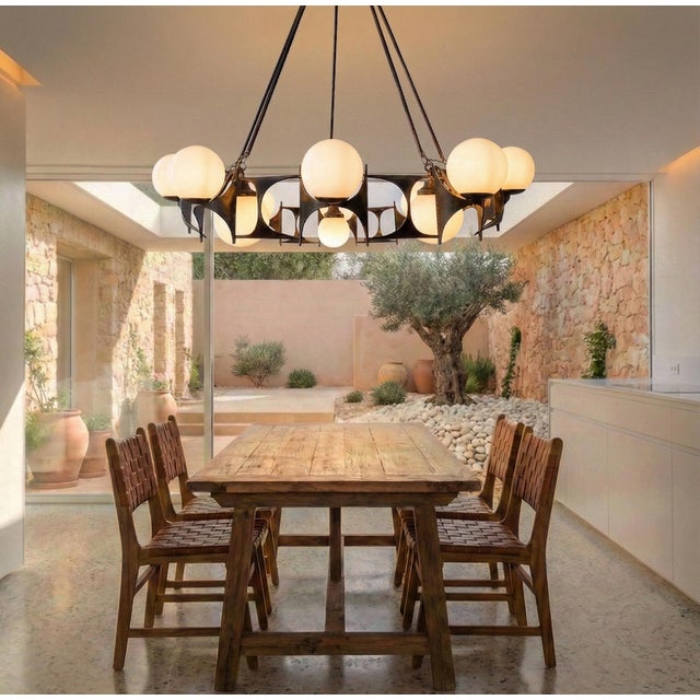 Brutalist Style Chandelier, 1950s For Sale - Image 6 of 16