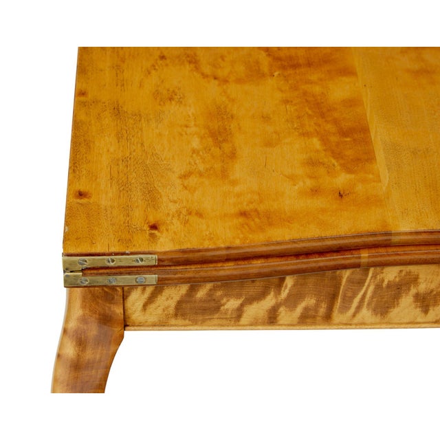 Antique Swedish Birch Tea Table, 1890s For Sale - Image 5 of 13