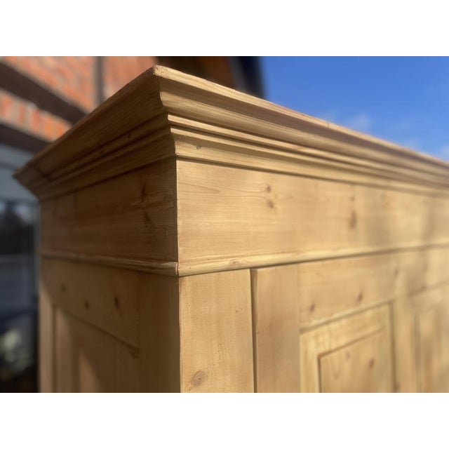 Brown Antique Fir Wardrobe, 1890s For Sale - Image 8 of 18