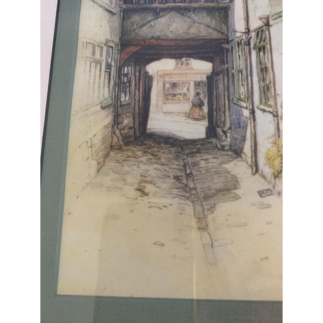 1920s 1920s "The George Inn, St Albans" Architectural Etching by Featherstone Robson, Framed For Sale - Image 5 of 9