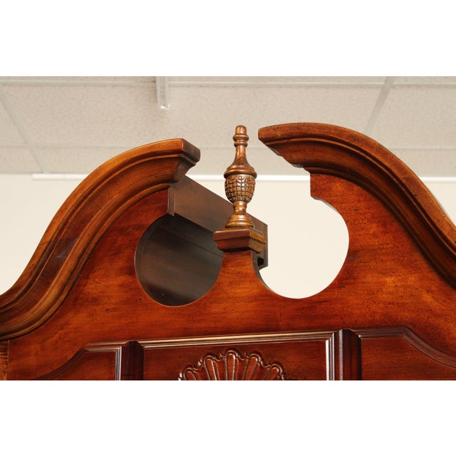 American Drew Queen Anne Style Cherry Highboy Chest For Sale - Image 13 of 17