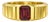 Garnet Solitaire Ring for Men Silver, Gold, Size 9.5 For Sale