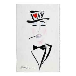 I Love New York, Signed Inkwash and Pastel on Paper by Erik Freyman