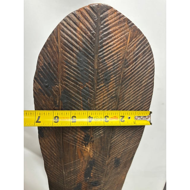 Mid 20th Century Carved African Female Bust | Ebony Hardwood Sculpture | 26” Tall Modernist Figurative Art For Sale - Image 10 of 14